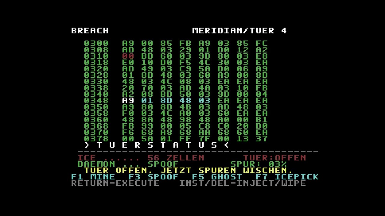 Vorschaubild zum frühen BREACH-Entwicklungsstand auf C64 und Ultimate 64