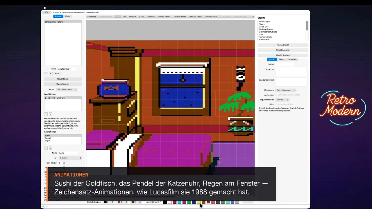 FABULA-Techniktest mit Zaks Schlafzimmer auf dem Ultimate 64